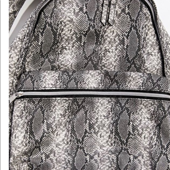 Snake Skin Faux Leather Backpack - Picture 3 of 4